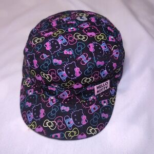 Youth Hello Kitty All Over Print  Military Army Hat Cap Girls 4-16 NWOT